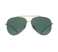 Ray-Ban Aviator Unisex Gold Grün RB0101S Zurück Einheitsgröße