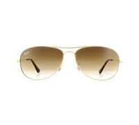 Ray-Ban Aviator Unisex-Sonnenbrille in Goldbraun mit Farbverlauf Einheitsgröße