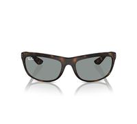 Ray-Ban Balorama Rb4089 Herren-Sonnenbrille, rechteckig, Havanna matt / Blau, 62 mm