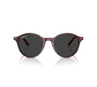 Ray-Ban Bernard Unisex Sonnenbrille Rb2230, Lampenschirm transparent gemustert rot/schwarz polarisiert, 53 mm