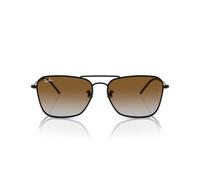 Ray-Ban CARAVAN REVERSE 0RBR0102S 002/CB Metall Panto Schwarz/Schwarz Sonnenbrille, Sunglasses