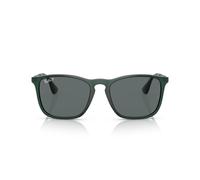 Ray-Ban CHRIS 0RB4187 666381 polarisiert Kunststoff Panto Transparent/Grün Sonnenbrille, Sunglasses