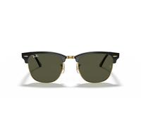 Ray-Ban Clubmaster 0RB3016 W0365 Kunststoff Panto Schwarz/Goldfarben Sonnenbrille, Sunglasses