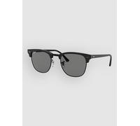 Ray-Ban Clubmaster Wrinkled Black On Black Sonnenbrille dark grey Gr. Uni