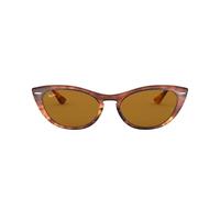 Ray-Ban Damen 0RB4314N Sonnenbrille, Braun (Striped Brown), 53
