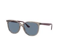 Ray-Ban Unisex 0rb4378 Sonnenbrille, Transparent Grey/Dark Blue, 54