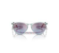 Ray-Ban Erika Rj9060s runde Sonnenbrille für Mädchen, Transparent/Blau Farbverlauf, Grau, Rosa, verspiegelt, 50 mm