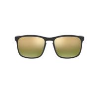 Ray-Ban Herren 4264 Sonnenbrille, Grau (Shiny Grey/Greenpolarmirrorgold), 58
