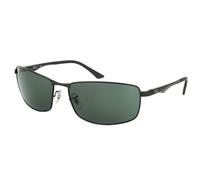 Ray-Ban 0RB3498 002/71 Metall Rechteckig Schwarz/Schwarz Sonnenbrille, Sunglasses Schwarz/Schwarz Extra Groß