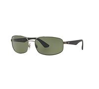 Ray-Ban Herren RB3527 Sonnenbrille, Grau (Matte Gunmetal/Polardarkgreen), One Size (61)