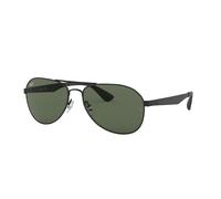 Ray-Ban Herren RB3549 Sonnenbrille, Schwarz (Matte Black/Green), 58