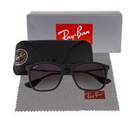 Ray-Ban CHRIS 0RB4187 622/8G Kunststoff Rechteckig Schwarz/Schwarz Sonnenbrille, Sunglasses Schwarz/Schwarz Mittel
