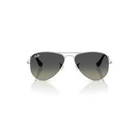 Ray-Ban Junior Kids Rj9506s Piloten-Sonnenbrille aus Metall, Silber/Grauer Farbverlauf, 52 mm