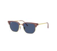 Ray-Ban Unisex Sunglass RB9116S New Clubmaster Kids - Rahmenfarbe: Opal Pink On Gold, Linsenfarbe: Dunkelblau