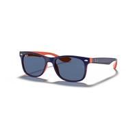 Ray-Ban Kinder New Wayfarer Junior Sonnenbrille, Mehrfarbig (Gestell: Vorderseite Blau, Rückseite Orange Glas: Blau 178/80), Small (Herstellergröße: 47) EU