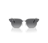 Ray-Ban Kinder-Sonnenbrille, schwarz auf goldfarbenem Rahmen, dunkelgrüne Gläser, 47 mm