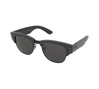 Ray-Ban Unisex Sunglass RB0316S Mega Clubmaster - Rahmenfarbe: Grau auf Schwarz, Linsenfarbe: Schwarz
