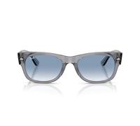 Ray-Ban Mega Wayfarer II Unisex-Sonnenbrille, quadratisch, Rb0832s, Transparent Grau / Blau Farbverlauf Transparent, 52 mm