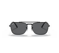 Ray-Ban NEW CARAVAN 0RB3636 002/B1 Metall Panto Schwarz/Schwarz Sonnenbrille, Sunglasses