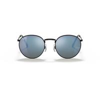 Ray-Ban NEW ROUND 0RB3637 002/G1 Metall Panto Schwarz/Schwarz Sonnenbrille, Sunglasses
