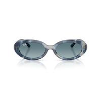 RAY-BAN Ovale Damen-Sonnenbrille mit blauen Gläsern - 0RB222314503M54