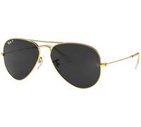 Ray-Ban Pilot Aviator Original mit Care-Kit (Gold | Black Polarized, Large 58)
