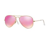 Ray-Ban Pilot Polarisierte Sonnenbrille Unisex Gold Cyclamen Rosa Spiegel Gold M