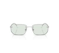 Ray-Ban Polarisiertes rechteckiges RB3768, Silber/Photochromic Emerald Dark, 56 mm