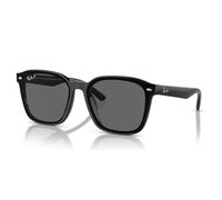 Ray-Ban Quadratische Herren-Sonnenbrille RB4392D, Schwarz / Dunkelgrau, polarisiert, 66 mm