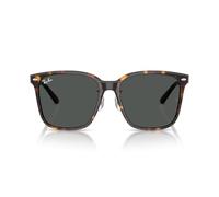 Ray-Ban Quadratische Sonnenbrille Rb2206d, Havana / Dunkelgrau, 57 mm