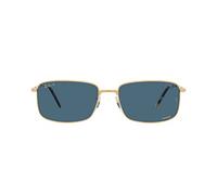 Ray-Ban Unisex Sunglass RB3717 - Rahmenfarbe: Gold, Linsenfarbe: Blau