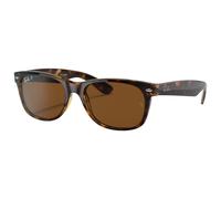 Ray Ban - RB2132 New Wayfarer Classic Polished Tortoise Brown B-15 Polarized - 55 - Sonnenbrille Marron 55