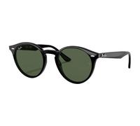 Ray-Ban 0RB2180 601/71 Kunststoff Rund Schwarz/Schwarz Sonnenbrille, Sunglasses Schwarz/Schwarz Mittel