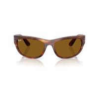 Ray-Ban Rb2289 Mega Balorama Square Sonnenbrille, Gestreift Havana/Braun, 60 mm