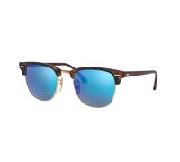 Ray-Ban RB3016 Clubmaster Sonnenbrille 51mm, Braun (Gestell: Havana, Gläser: Blau Flash 114517), 51 mm