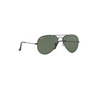 Ray-Ban AVIATOR 0RB3025 002/58 polarisiert Metall Pilot Schwarz/Schwarz Sonnenbrille, Sunglasses Schwarz/Schwarz Mittel