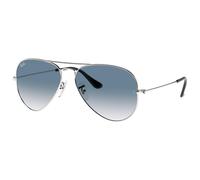 Ray Ban Sonnenbrille Aviator, 58 mm, Gestell: Silber, Gläser: Blauer Grad