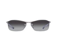 Ray-Ban RB3183 0 004/82 polarisiert Metall Rechteckig Silberfarben/Silberfarben Sonnenbrille, Sunglasses