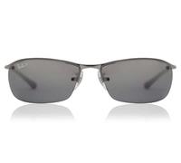 Ray-Ban RB3183P 004/82 polarisiert Metall Rechteckig Silberfarben/Silberfarben Sonnenbrille, Sunglasses Silberfarben/Silberfarben Extra Groß