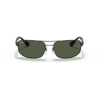 Ray-Ban RB3445 0 002/58 polarisiert Metall Rechteckig Schwarz/Schwarz Sonnenbrille, Sunglasses