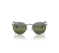 Ray-Ban Rb3447 Runde Sonnenbrille aus Metall, Gunmetal/Clear Gradient Dark Green Polarized, 53 mm