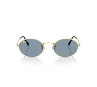Ray - Ban Unisex RB3547 OVAL 001/56 Gläser SONNENBRILLEN Metall Gold Blau Rund Normal