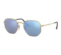 Ray-Ban RB3548N 001-9O Gold RB3548N Round Sunglasses Lens Category 3 Lens Mirrored Size 51mm