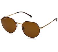 Ray-Ban Rb3565 Jack Round Sonnenbrille, Matte Havana auf mattem Gold/Braun, 53 mm