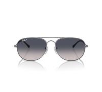 Ray-Ban Rb3735 Bain Bridge Aviator Sonnenbrille, Metallgrau / Blau mit polarisiertem Farbverlauf, 57 mm