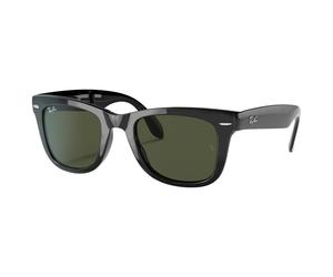 Ray Ban - RB4105 Folding Wayfarer Classic Polished Black Green G-15 - 50 - Sonnenbrille Noir 50