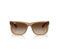 Ray-Ban RB4165 Justin Classic Square Sonnenbrille für Herren für Damen, Gummi Beige/Farbverlauf Braun, 55 mm