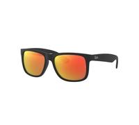 Ray-Ban 0RB4165 Justin Classic Sonnenbrille Large (Herstellergröße: 55), Schwarz (Gestell: schwarz, Gläserfarbe: rot verspiegelt 622/6Q)