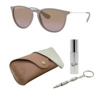 Ray-Ban RB4171 ERIKA Klassische Sonnenbrille in Phantos-Form mit Brillen-Set, hohe Steg-Passform, Retro-Sonnenbrille