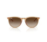 Ray-Ban Rb4171 Erika Runde Sonnenbrille, Gummi Beige/Farbverlauf Braun, 54 mm